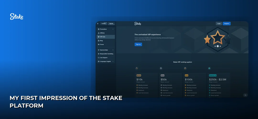 My First Impression of the Stake Platform