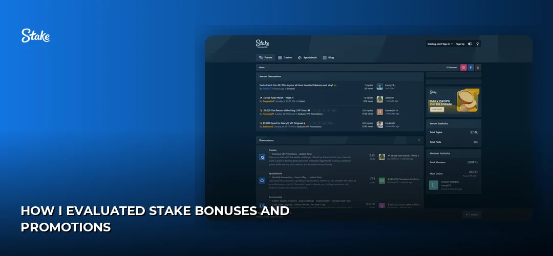 How I Evaluated Stake Bonuses and Promotions
